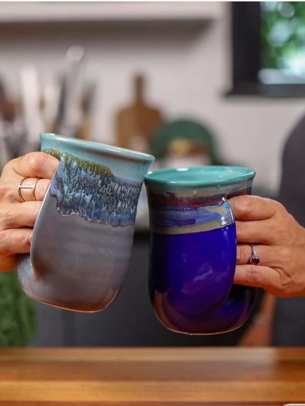 Neher Pottery Tea Coffee Handwarmer Mug Right Hand MSRP $47